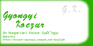 gyongyi koczur business card